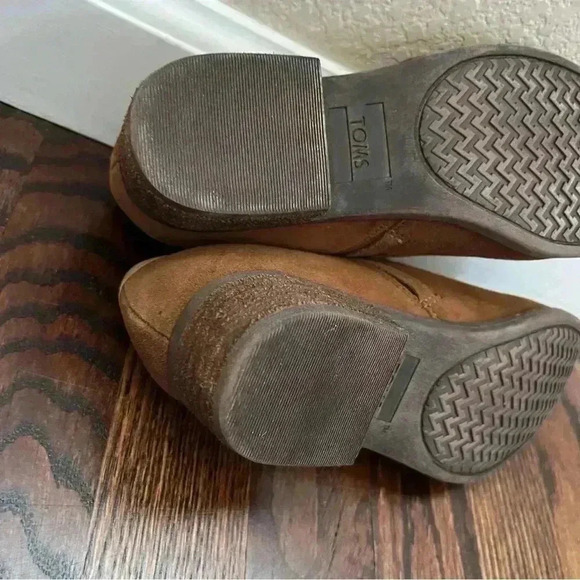 TOMS Women Shaye Brown Suede Low Ankle Loafer Block Heel Bootie 10012472 Size 6 - Picture 11 of 16